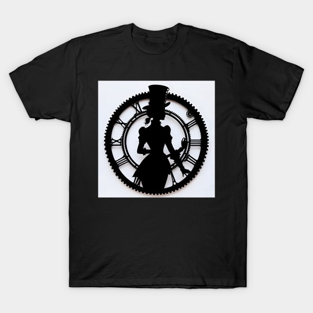 Steampunk silhouette T-Shirt by Spaceboyishere